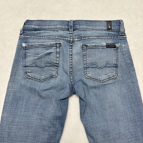 7 For All Mankind VTG Y2K Lexie Jeans Low Rise Bootcut Distressed Size 26P - Picture 4 of 13